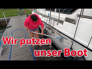 We clean our boat the Broom 41