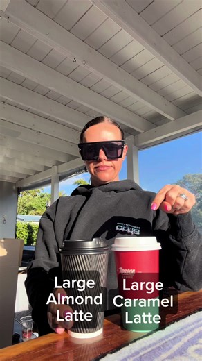 Same drink Same size Same coffee ☕️ The only difference? 👉 Full cream milk vs almond milk That one change can save 200 calories And this is where people get stuck Fat loss isn’t about cutting everything you enjoy It’s about removing unnecessary calories that don’t keep you full Milk syrup drinks are easy calories They don’t increase satiety They don’t reduce hunger later They just quietly push you over your target Do this consistently and fat loss becomes easier No extremes No dieting “reset” e