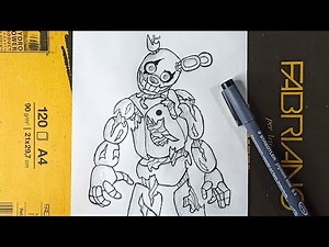 How to DRAW SPRINGTRAP - Five Nights at Freddy's | How to DRAW FNAF Characters