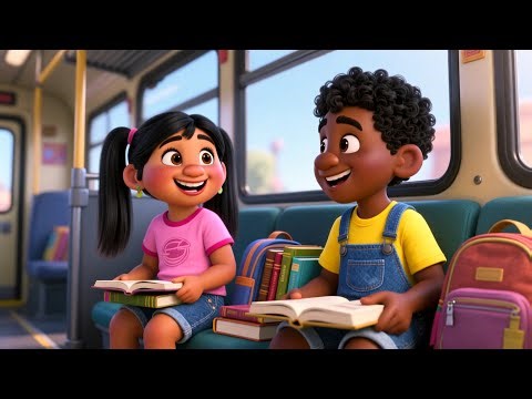 School Bus Friends With Baby 🚌🎶 Fun Bus Ride Song for Kids | Learn with Baby and Friends