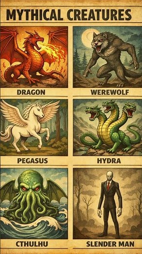 MYTHICAL CREATURES Explained | Dragon, Werewolf, Pegasus, Hydra, Cthulhu & Slender Man
