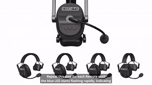 cametv Kuminik8 1.9GHz Wireless Intercom Headset System Noise Cancellation Zero Latency Full Duplex 4 Person Team Communication with Hardcase for Church Boating TV Film Production Drone