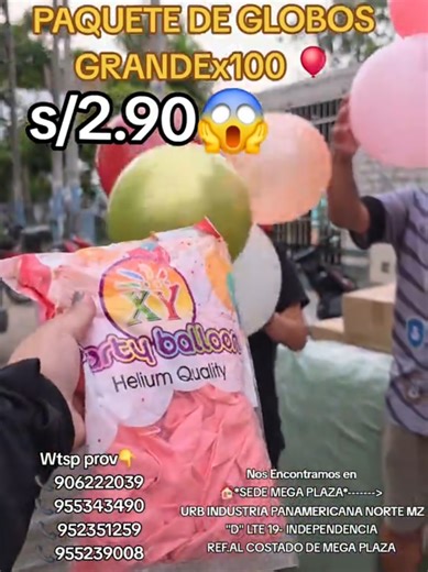 REMATE REMATE PAQUETE DE GLOBOS x100 🎈🎈🎈😱 a tan solo s/2.90😱😱😱 kheee preciazoo aquí en LVA IMPORT emprende con nosotros LOS ESPERAMOS sede BREÑA y MEGA PLAZA #viralvideo #emprendimiento #importadoresdirectos #importaciones #viral_video