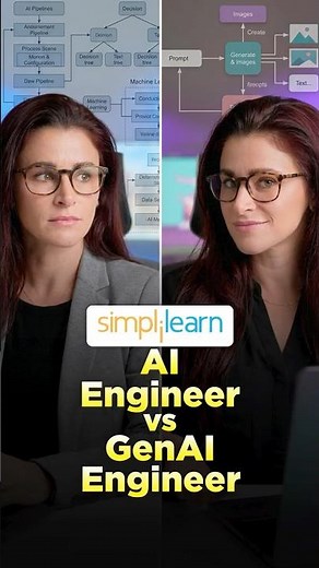 🔥AI Engineer vs Generative AI Engineer: Key Differences Explained #shorts #simplilearn