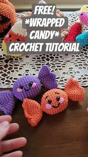 Free Crochet Amigurumi Tutorial Video! Make a Crocheted Wrapped Candy!