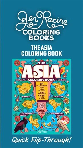 The Asia Coloring Book #asia #geographythroughmaps #asian #coloringbook #maps #learngeography