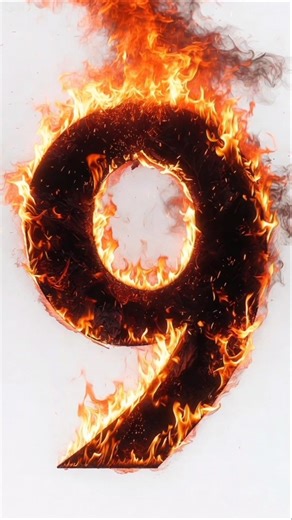 🔥 Fire 9 to 0 Countdown Timer with Voice | Burning Numbers Countdown #timer #shorts