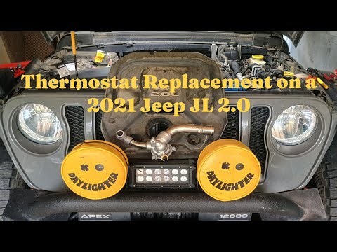 Thermostat replacement on a 2021 Jeep Wrangler JL 2.0