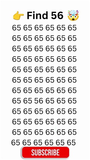 Find the Hidden 56—Only 1% Spot It Fast! # fund #eyetest #shorts #iqtest #mindgame #opticalillusion