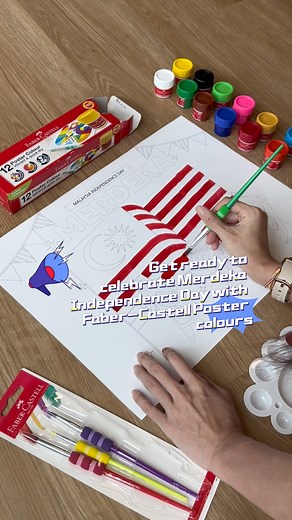 9.1K views · 53 reactions | Painting a brighter tomorrow with Faber-Castell Poster Colours! Happy Merdeka Day!  #FaberCastell #FaberCastellMY #FaberCastellPosterColour #HappyMerdekaDay | Faber-Castell | Facebook