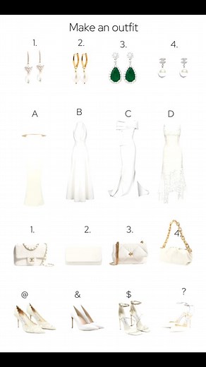 Magic Wolf Presents | BRIDAL BARBIE: Build your dream look! Which combo is giving ‘I do’ energy? 1A3@ or 4D2$? Drop your fave in the comments!” #OOTD... | Instagram