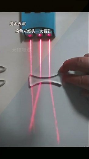 Experimento de refracción de la luz con láseres y lentes