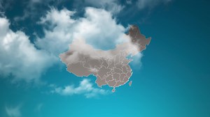 Download china country map with zoom in Realistic Clouds Fly Through. camera zoom in sky effect on china map. Background Suitable for Corporate Intros, Tourism, Presentations. for free