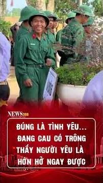 Đúng là sức mạnh của TÌNH YÊU! Chàng chiến sĩ đang cau có thu hút hơn 3 triệu lượt xem