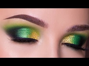 Green and Gold Smokey Eye Makeup Tutorial | Fall Makeup