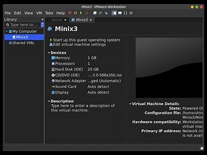 Minix 3 installation on VMware