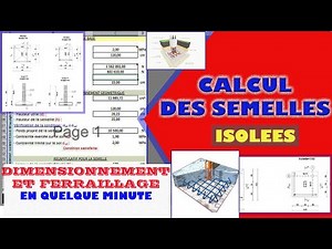 DIMENSIONNEMENT DES SEMELLES ISOLÉES ET SECTIONS D'ACIERS QU'ILS FAUT