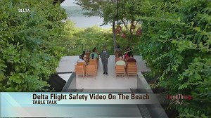 The newest Delta safety video is not on an airplane