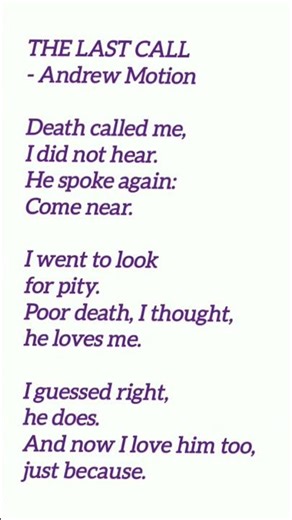 Tge last call poem by Andrew Motion|English literature #shorts #reels