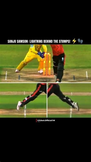 Sanju Samson's Superfast Stumping vs CSK! MSD Style Speed ⚡🧤 #sanjusamson #csk #shorts #cricket