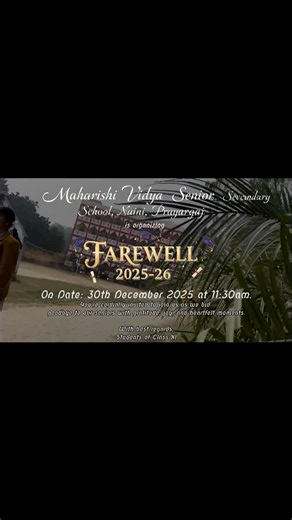 We Maharishians on Instagram: "It's finally here guys! #farewellparty #farewell #schoollife #schoolfarewell"