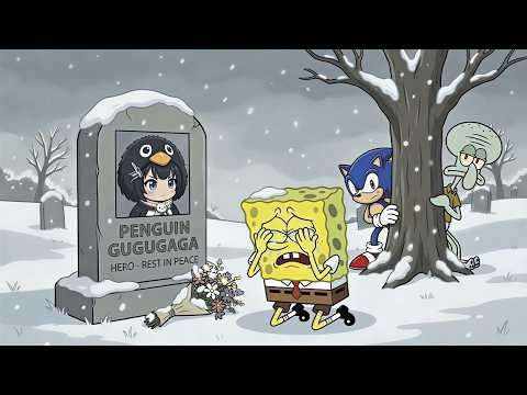 SpongeBob Couldn't Save Gugugaga… But Held Her Hand | Penguin GuguGaga Stories