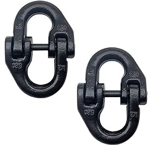 2pc 1/2 inch Tow Hitch Hammer Lock Safety Chain Connector Link Hammerlock Coupling Link Grade 80