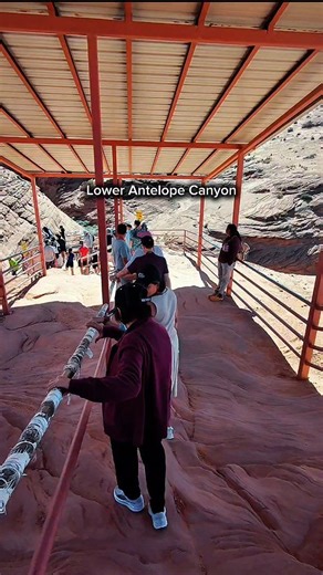 There is Upper Antelope Canyon. And there is Lower Antelope Canyon. Lower Antelope Canyon is a stunning, V-shaped, Navajo-guided slot canyon near Page, Arizona, famous for its narrow, vibrant and wavy sandstone walls. Unlike its flat counterpart, this underground crevice requires navigating several steep, metal, stairs and ladders to explore, providing a more adventurous experience. . . . . #antelopecanyon #lowerantelopecanyon #canyon #arizona #usa #travel | The Wandering Droner