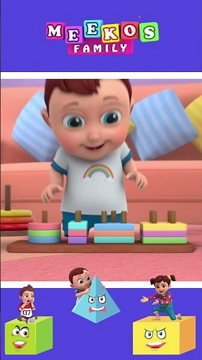 Shapes Song For Kids👶 This Is A Square ! #shorts #kidssong #meekosfamily
