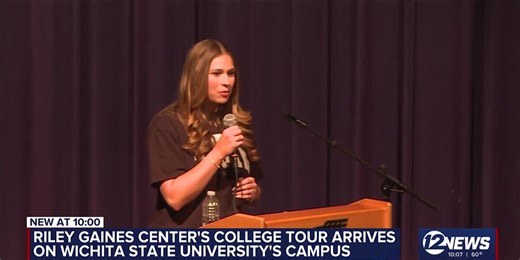 Riley Gaines Center's College Tur arrives on Wichita State University campus