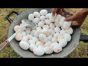 DUCK EGGS FRY RECIPE | Tasty Fried Duck Eggs with Sweet and Sour Tamarind Sauce