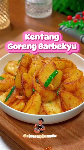 resep bunda on Instagram: "🥔🔥 Kentang Goreng Barbekyu Favorit Anak Renyaan gurih dengan aroma barbekyu—menu simpel yang pasti bikin anak-anak suka! 🧺 Bahan-bahan: Kentang secukupnya 1 butir telur Minyak goreng secukupnya Bubuk barbeque secukupnya Daun bawang iris secukupnya Bawang iris secukupnya 👩‍🍳 Cara Membuat: Potong-potong kentang, lalu kukus selama 10 menit hingga setengah matang. Pecahkan telur ke dalam mangkuk, aduk rata. Masukkan kentang kukus ke dalam telur, aduk hingga terlapisi.