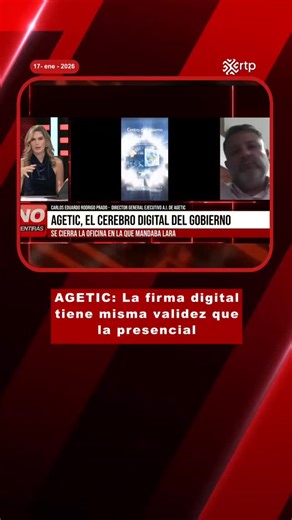 💻🔐 ¿Por qué es clave la AGETIC y la firma digital? La transformación digital y el gobierno electrónico buscan que el ciudadano pueda realizar trámites con el Estado sin estar físicamente presente, a través de una plataforma de ciudadanía digital. 📲🏛️ #NoMentirás #AGETIC #RTPBolvia | RTP Bolivia