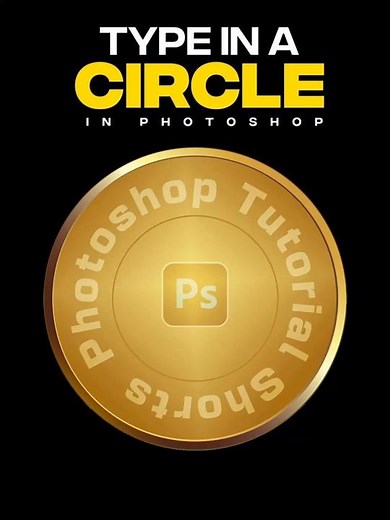Type in a circle in Photoshop #photoshop #photoshoptutorial #shortsfeed #shorts