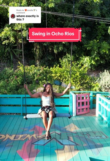 Experience the Bali-Inspired Red Swing in Ocho Rios