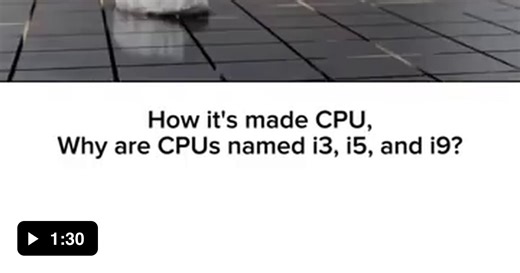 How CPUs are manufactured - Video
