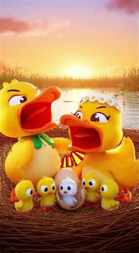 Cute Duck Family Animation | Adorable Duck Couple and Eggs