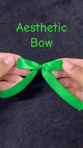 Aesthetic Green Bow 💚 #aesthetic #diy #aestheticdiy #shortsfeed #craft #coquette #green #ytshorts