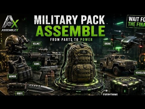 Ultimate Military Pack Assemble! 🎒💥 ​#AssembleX #MilitaryPack #TacticalGear #3DAnimation #shorts