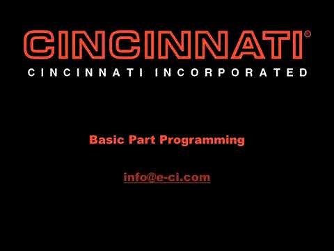 Basic Part Programming for a Cincinnati press brake