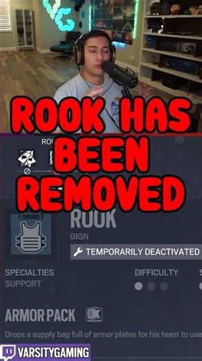 ROOK HAS BEEN REMOVED (SIEGE SCHOOL) #shorts