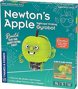 Thames & Kosmos Newton’s Apple: Tightrope-Walking Gyrobot | Build a Gravity-Defying Robot | Explore Forces & Motion, Physics of Gyroscopes | Ages 8+ w/Help; 12+ for Independent Play