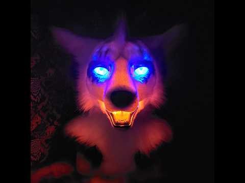 Wolf Fursuit Head with Beautiful Glowing LED Lights!