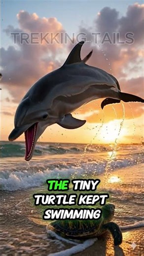 Dolphin Saves Baby Sea Turtle From Hungry Birds 🐬