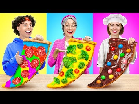GRANNY VS ME COOKING CHALLENGE || Funny Food Situations! Kitchen & Parenting Hacks By 123 GO! TRENDS