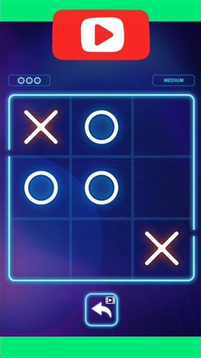 X Sets a Trap! Neon Tic-Tac-Toe Win in 5 Seconds 🤯 #sorts