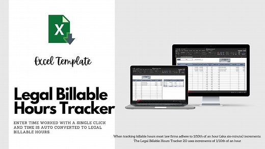 Legal Billable Hours Tracker: Excel Template for Law Firms (digital Download) - Etsy