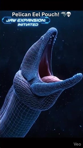 Pelican Eel Jaw Opens WIDER Than Its Body! 🐟😱 #FunFacts #Shorts #minilore