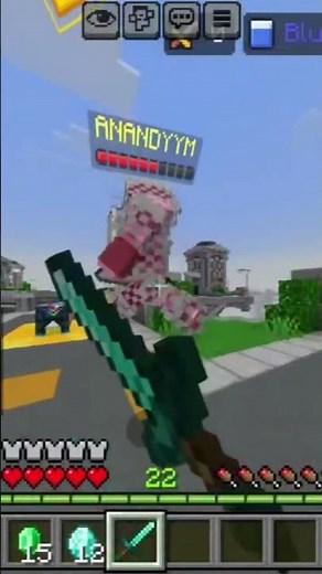 trolling my friend in Minecraft hive bedwars ( account name:ANANDYYM,)