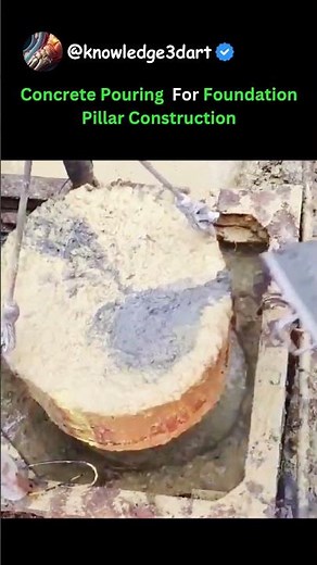 Concrete Pouring For Foundation Pillar Construction